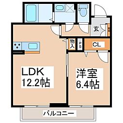 LeCielR 1LDKの間取図画像