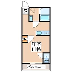 Latournet.un ワンルームの間取図画像