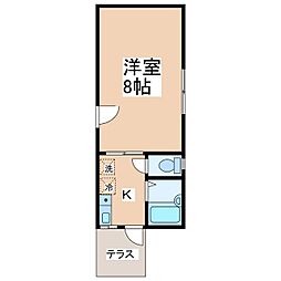 グリーンウエスト ワンルームの間取図画像