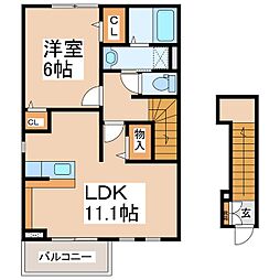 アルテミス上田中央 1LDKの間取図画像