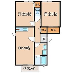 コーモド・STA 2DKの間取図画像