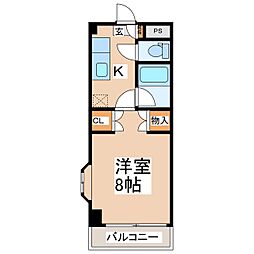 さくら小径 1Kの間取図画像