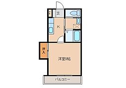 ウイングプラザ 1Kの間取図画像