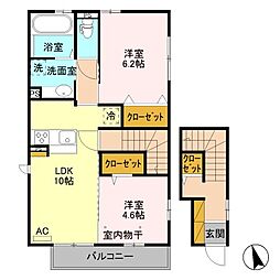ファイン2 2LDKの間取図画像