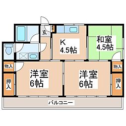 コーポ堀 3Kの間取図画像