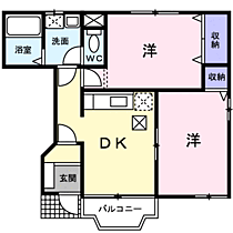 フォンターナ　サノＡ 102 ｜ 静岡県富士宮市小泉69番地（賃貸アパート2DK・1階・44.34㎡） その2