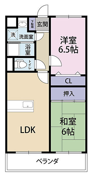 シャドーヒルII 206｜静岡県富士市岩本(賃貸マンション2LDK・2階・51.72㎡)の写真 その2