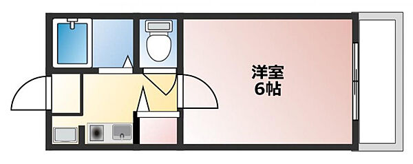 ルックハイツI 212｜兵庫県神戸市西区王塚台1丁目(賃貸マンション1K・2階・20.72㎡)の写真 その2