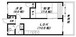 フローラ 2LDKの間取図画像