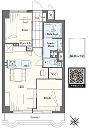 ライオンズマンション中目黒 2LDKの間取図画像