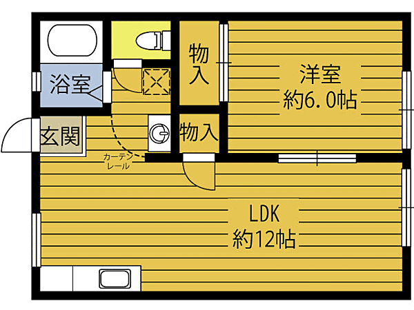 パナハイツ阿部 103｜大分県大分市南鶴崎２丁目(賃貸アパート1LDK・1階・41.00㎡)の写真 その2