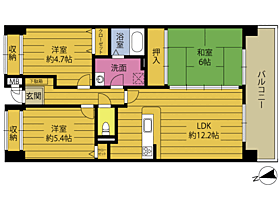 コスモシティ皆春603号 603 ｜ 大分県大分市大字皆春（賃貸マンション3LDK・6階・64.34㎡） その2