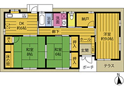 パルターホーム横尾東町1丁目 1階3SDKの間取り