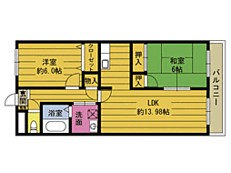 ステージ街 2LDKの間取図画像