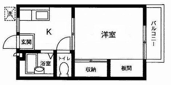 ウイングＬ ｜東京都三鷹市中原1丁目(賃貸アパート1K・1階・23.77㎡)の写真 その2