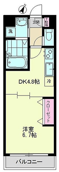 カーサアマリリオ ｜東京都世田谷区南烏山5丁目(賃貸マンション1DK・3階・28.71㎡)の写真 その2