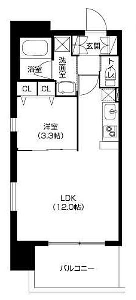 大阪府大阪市西区新町4丁目(賃貸マンション1LDK・12階・33.64㎡)の写真 その2