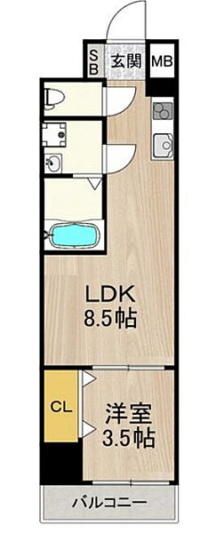 コートエスト都島 ｜大阪府大阪市都島区内代町1丁目(賃貸マンション1LDK・6階・27.23㎡)の写真 その2