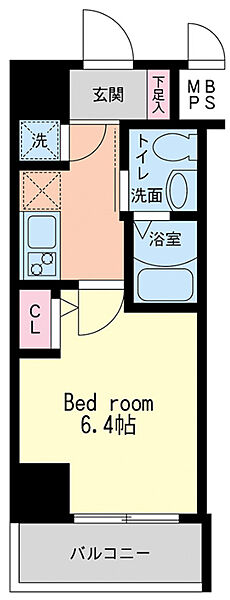 HS梅田EAST ｜大阪府大阪市北区西天満5丁目(賃貸マンション1K・7階・22.79㎡)の写真 その2