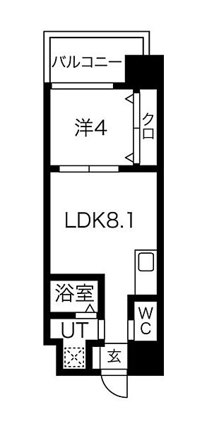 大阪府大阪市西区本田2丁目(賃貸マンション1LDK・6階・28.81㎡)の写真 その2