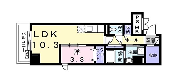 クレイン・レジデンス ｜大阪府大阪市北区本庄東2丁目(賃貸マンション1LDK・5階・40.00㎡)の写真 その2