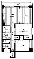 大阪府大阪市中央区谷町9丁目2-21（賃貸マンション3LDK・5階・62.63㎡） その2