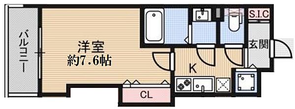 大阪府大阪市東成区中本4丁目(賃貸マンション1K・4階・24.75㎡)の写真 その2