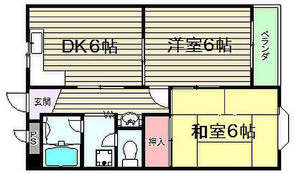 メゾン阪下 ｜大阪府大阪市北区大淀中5丁目(賃貸マンション2DK・3階・42.00㎡)の写真 その2