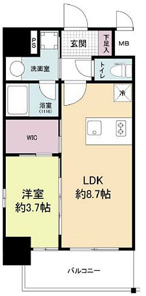 大阪府大阪市福島区鷺洲3丁目(賃貸マンション1LDK・2階・32.55㎡)の写真 その2