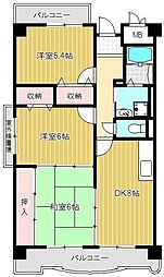 KMコートあびこ 3LDKの間取図画像
