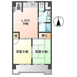丸の内カジウラ 2DKの間取図画像