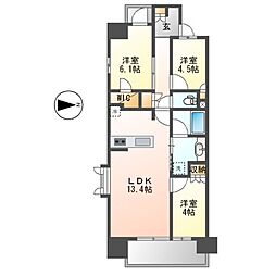 GRANPASEO丸の内 3LDKの間取図画像