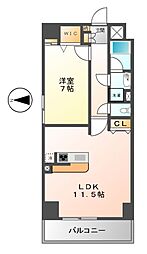 ブリス 5階1LDKの間取り