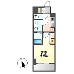 S-RESIDENCE今池arcana 3階1Kの間取り