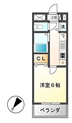 プレサンス新栄リミックス 5階1Kの間取り
