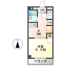 カーサ　グラツィア（ＣＡＳＡ　ＧＲＡＺＩＡ） 1階1Kの間取り