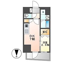 エステムコート名古屋上前津 15階1DKの間取り
