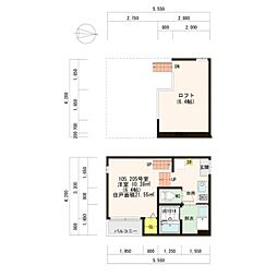 ヴィレッタ栄（ＶＩＬＬＥＴＴＡ栄） 2階1Kの間取り