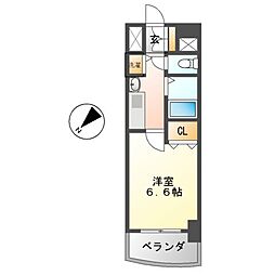 プレサンス千種駅前ネオステージ 3階1Kの間取り