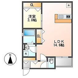 レジョイエ新瑞橋駅　（LeGioie新瑞橋駅） 4階1LDKの間取り