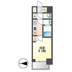 メイクスWアート浅間町 8階1Kの間取り