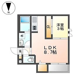 グランティックトーベ（Grandtic Tove） 2階1LDKの間取り