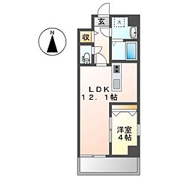 エスフォート古出来フィオーレ（S-FORT古出来fiore） 5階1LDKの間取り