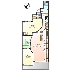 リモージュ徳川 5階2SLDKの間取り