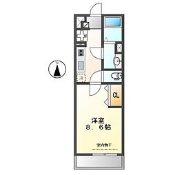名古屋市営名城線 妙音通駅 徒歩5分の賃貸アパート 1階1Kの間取り