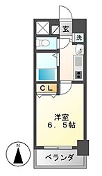 プレサンス新栄デコール 1Kの間取図画像