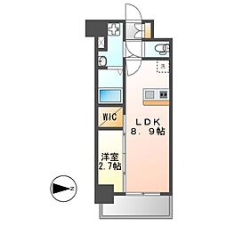 メイクスアート名駅南IV 1LDKの間取図画像