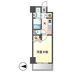 プロシード金山3 1Kの間取図画像