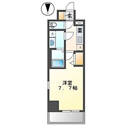 エスリード栄ル・クール 1Kの間取図画像