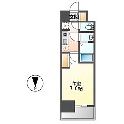 メイクスWアート丸の内 1Kの間取図画像